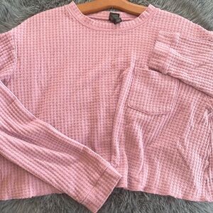Wild Fable Pink Crewneck Shirt Textured Knit